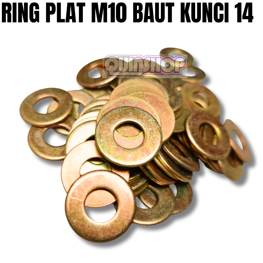 Wholesale Price (100Pcs) M10 Plate Ring for 14 Lock Bolts, Galvanized Material | M110 Steel Plate Ring Is Strong, Durable, Anti-Rust for Motorcycles, Cars and Other Tools Harga 7,000 rupiah*Gratis Ongkir