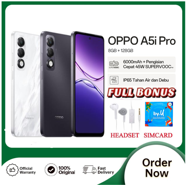 Oppo A5I Pro 8/128 Gb - Snapdragon 6S Gen 1 - Dual Sim - 720 X 1604 Pixels [Hd+] Harga  1,900,000 Ringgit*Penghantaran Percuma