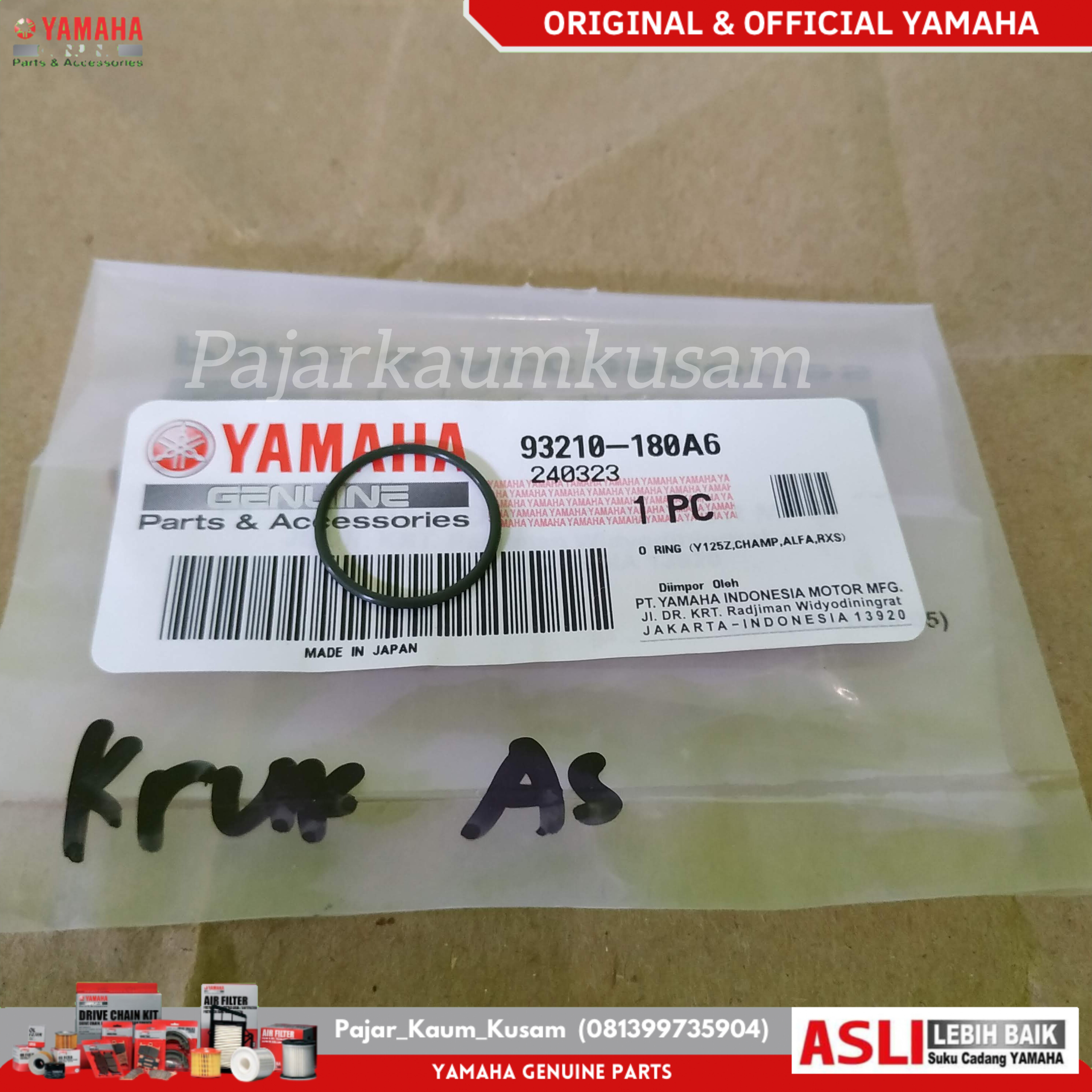 KARET ORING KRUK AS RX KING RXS ALFA CHAMP ORIGINAL JAPAN 93210-180A6 O-RING Harga 25,000 rupiah*Gratis Ongkir