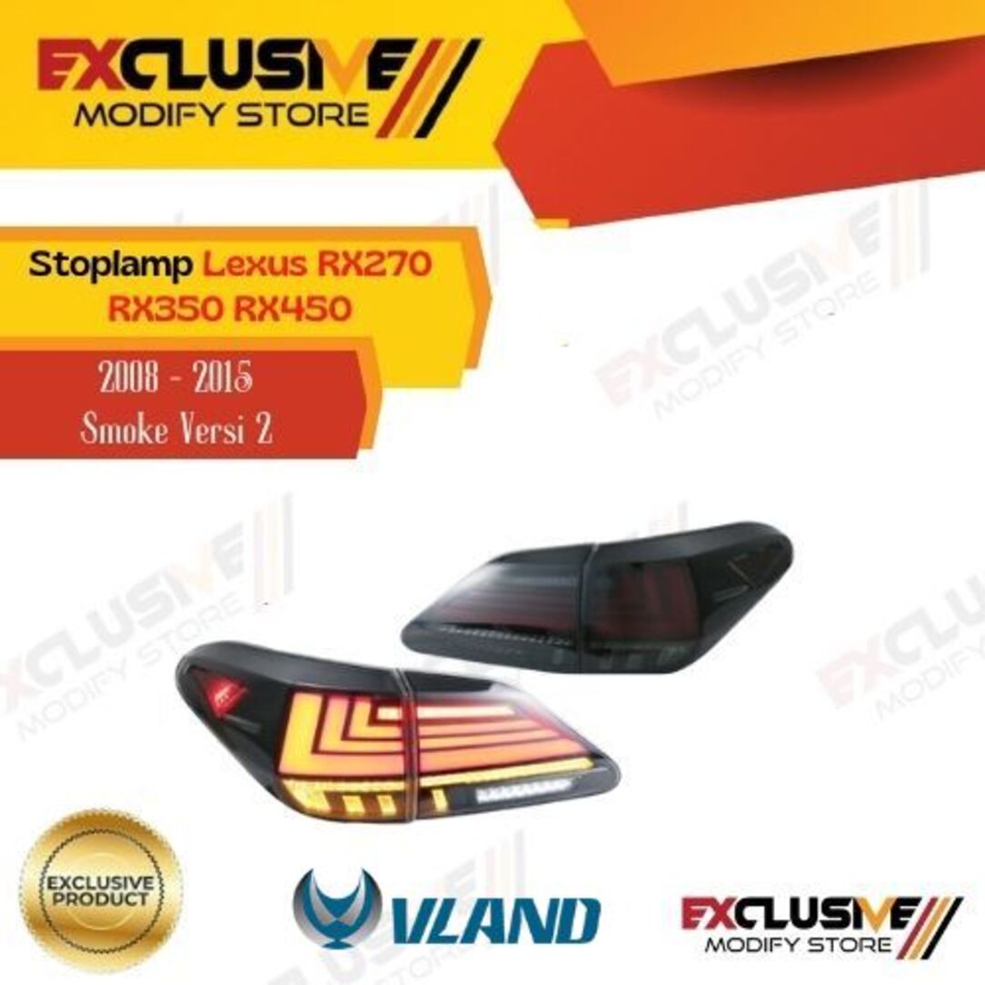 Stoplamp Lexus RX270 RX350 2009 - 2015 V2 style smoke Harga 7,375,000 rupiah*Gratis Ongkir