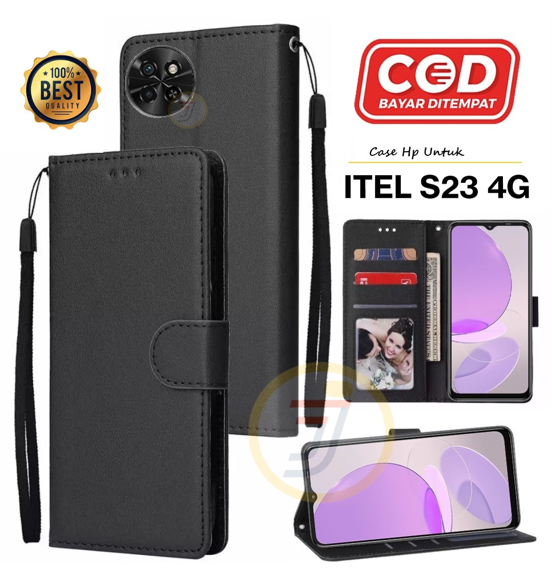 Flip Case Itel S23 4G Premium Case Wallet Kulit/Casing Dompet Hp