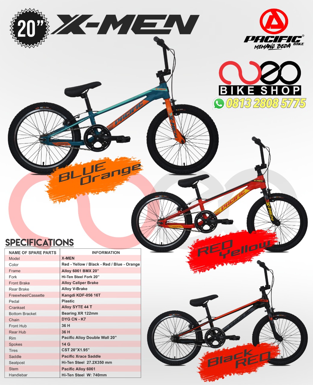 Sepeda BMX PACIFIC X-MEN 20 inch 
