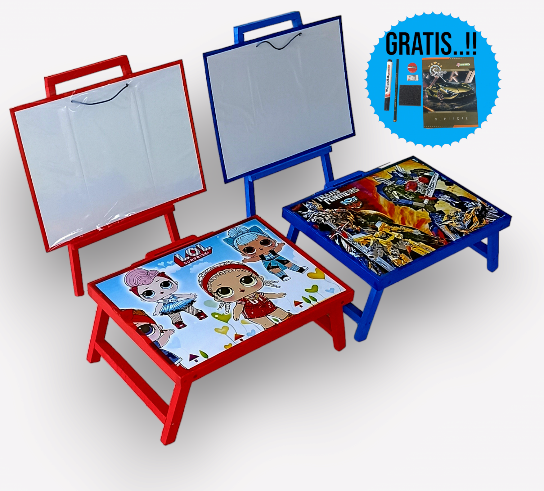 meja belajar anak satu set lengkap/alat tulis anak lengkap 1 set
