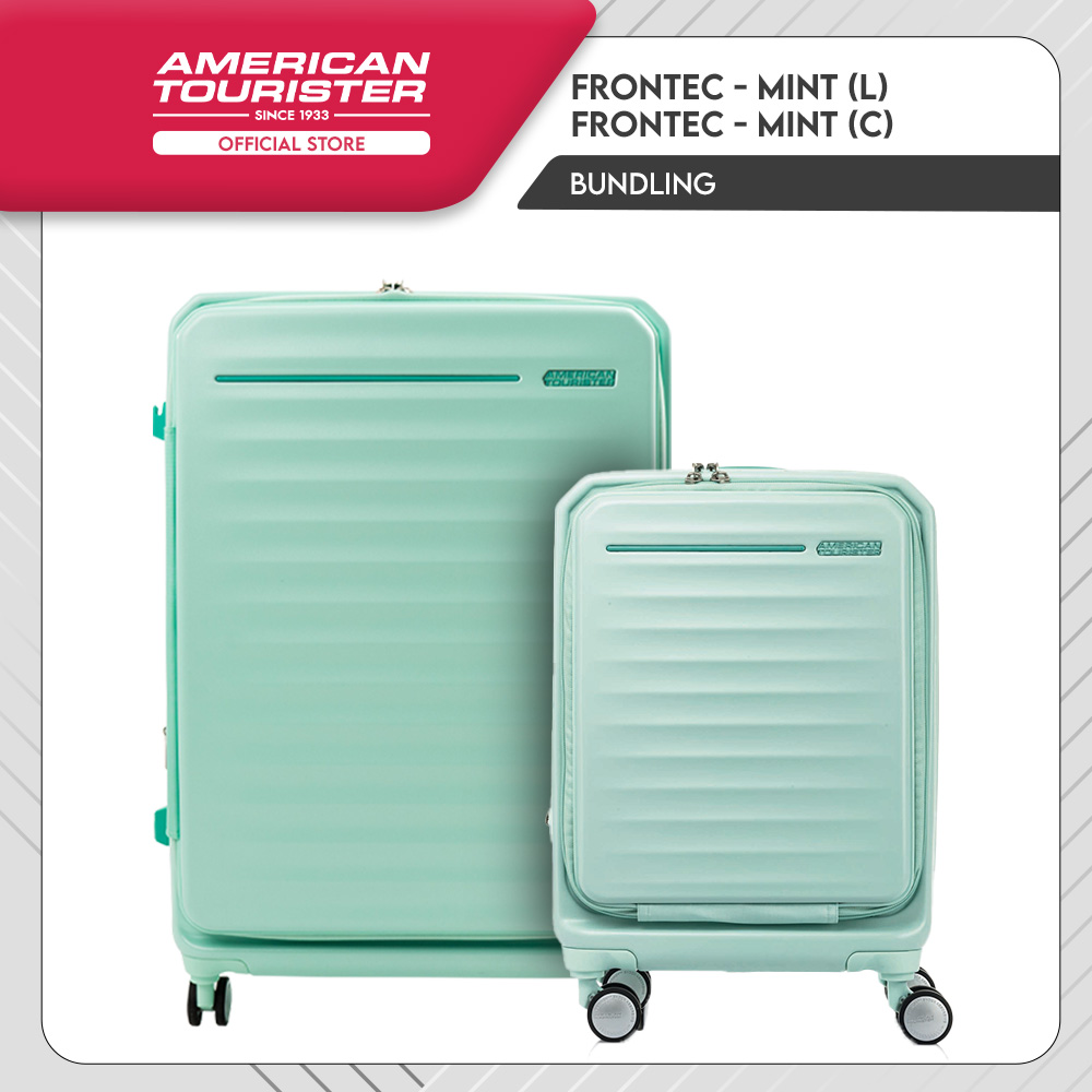 Lazada Indonesia - Bundle American Tourister Frontec Cabin + Large Mint
