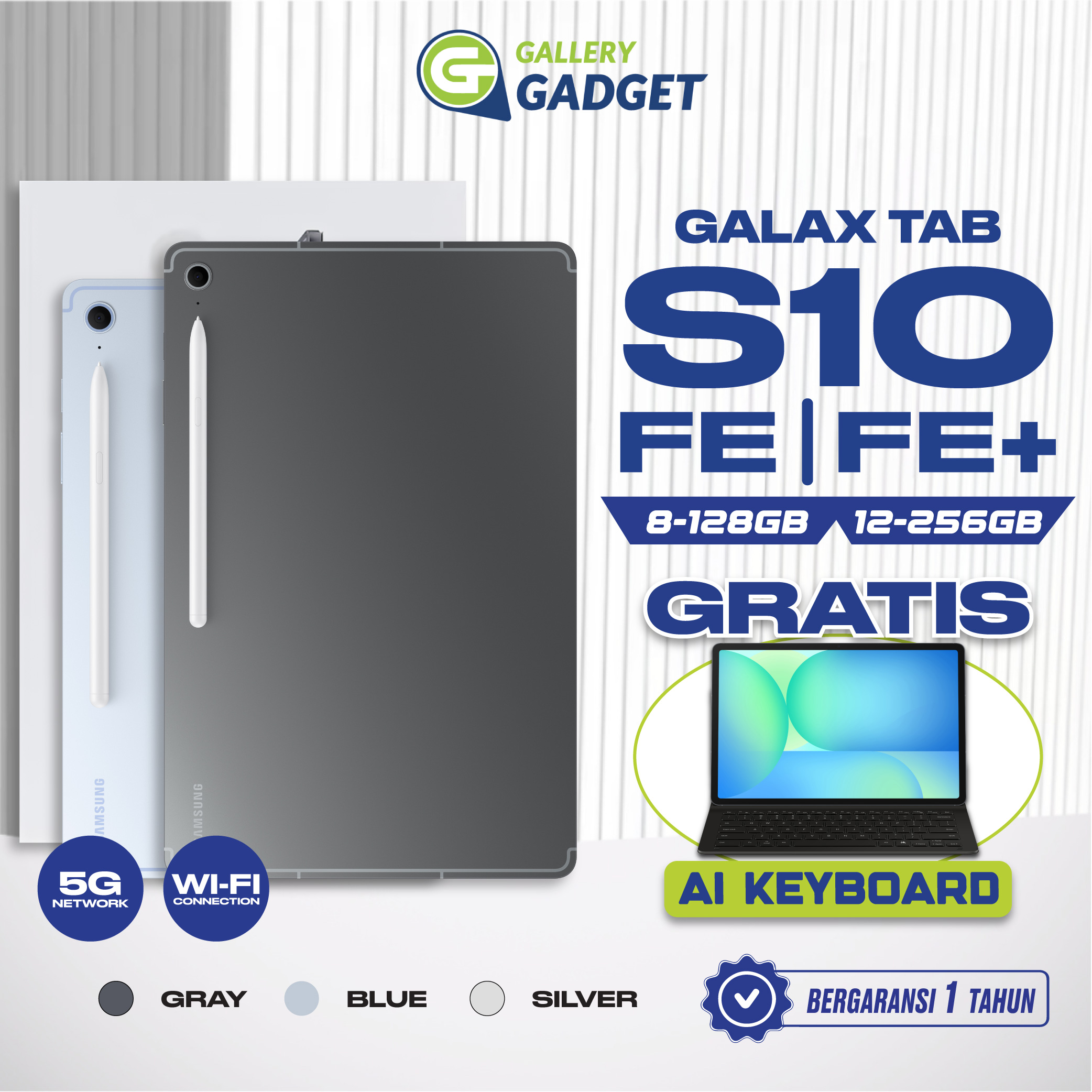 Samsung Galaxy Tab S10 FE S10 FE+ 5G Wifi 8/128 12/256 GB Garansi Resmi Harga  5,899,000 Ringgit*Penghantaran Percuma