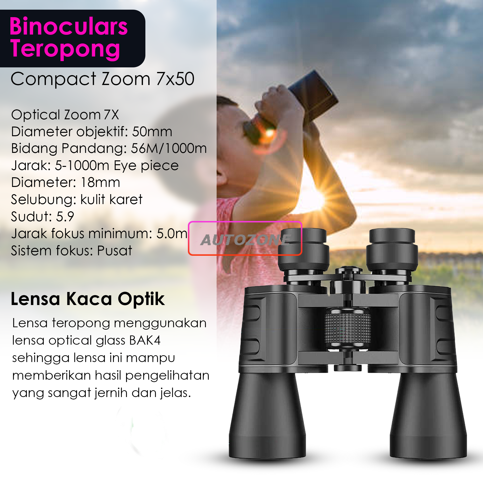 Teropong Super Zenith 7x50 Teropong Super Zenith Binoculars 7x50