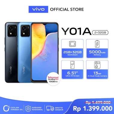 Hp Vivo Y01A Ram 2GB Internal 32GB Garansi Resmi Harga  1,399,000 Ringgit*Penghantaran Percuma