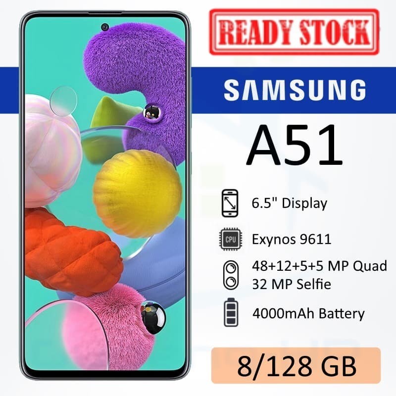 Samsung A51 Ram 8128 GB Garansi Resmi SEIN 8GB 128GB Galaxy Memory Internal Harga  3,115,000 Ringgit*Penghantaran Percuma