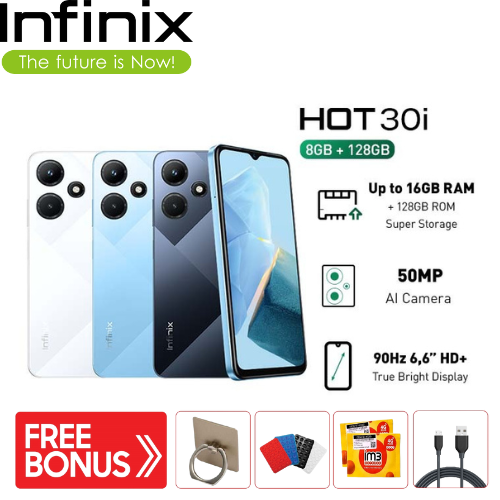 Infinix Hot 30I 8/128Gb -Up to 16Gb- 50 Mp Camera Harga  1,199,900 Ringgit*Penghantaran Percuma
