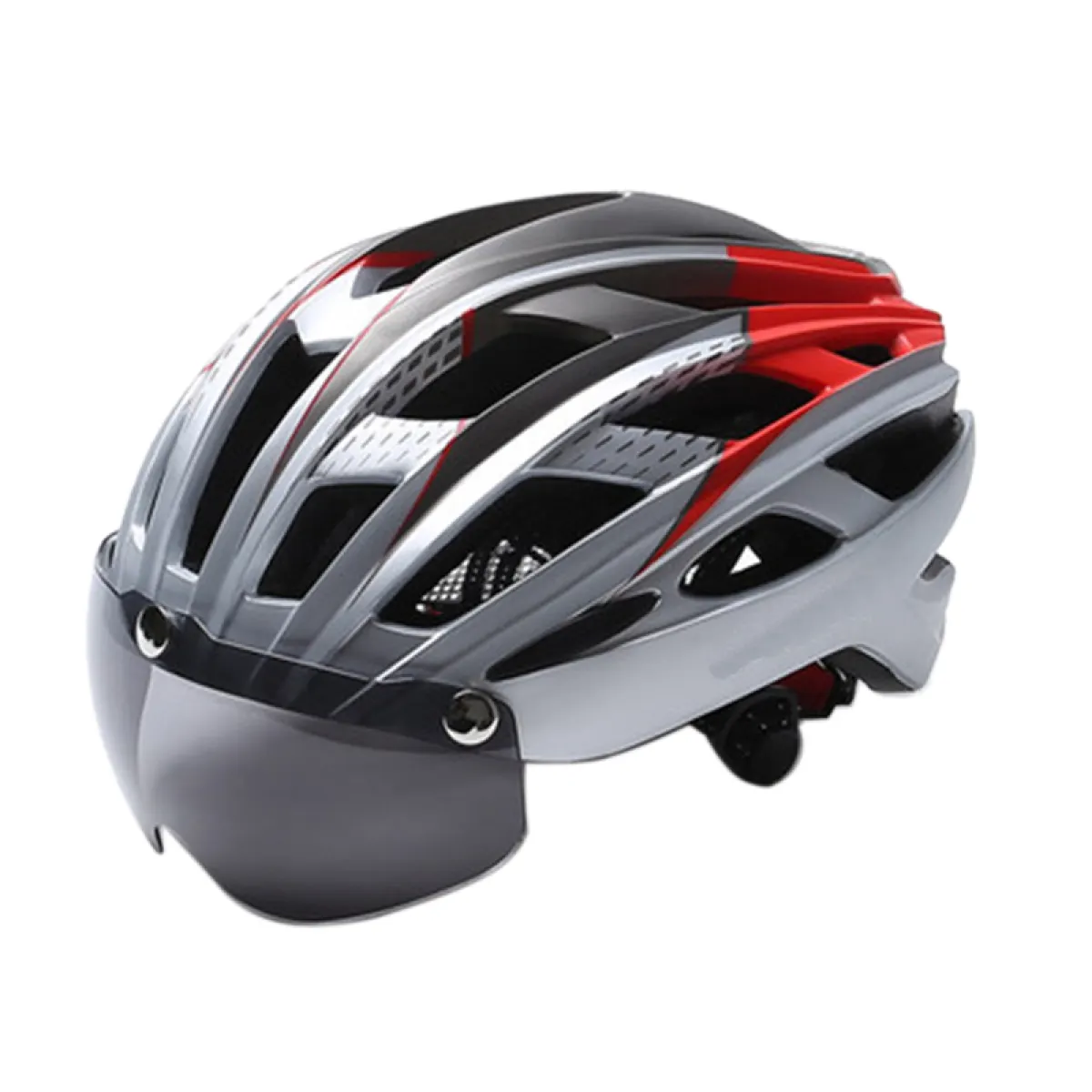 silver bike helmet
