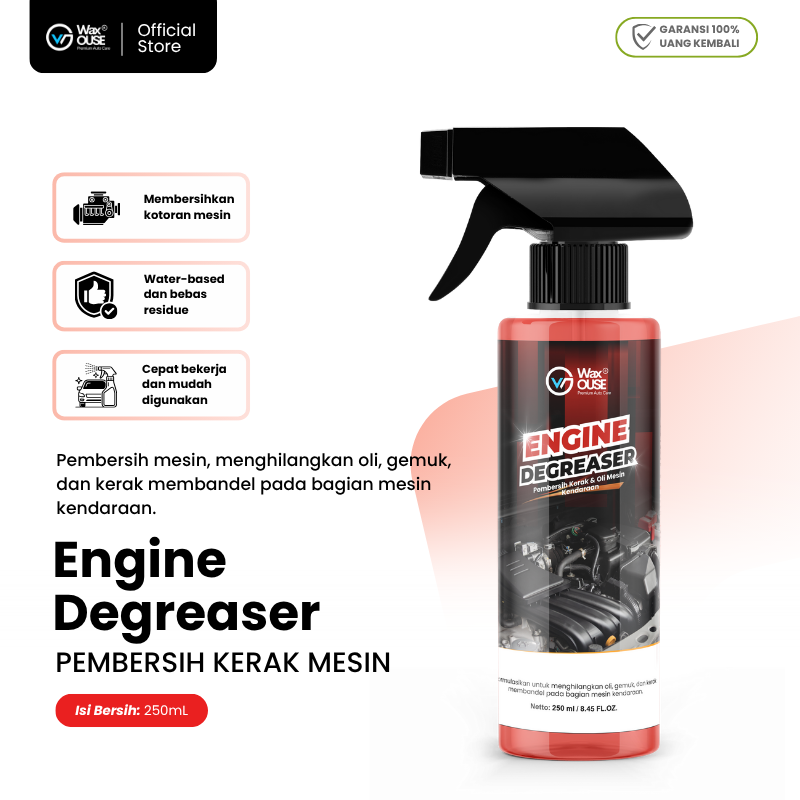 Waxouse Super Engine Degreaser Cairan Pembersih Kerak Mesin Mobil dan Motor Harga 51,201 rupiah*Gratis Ongkir