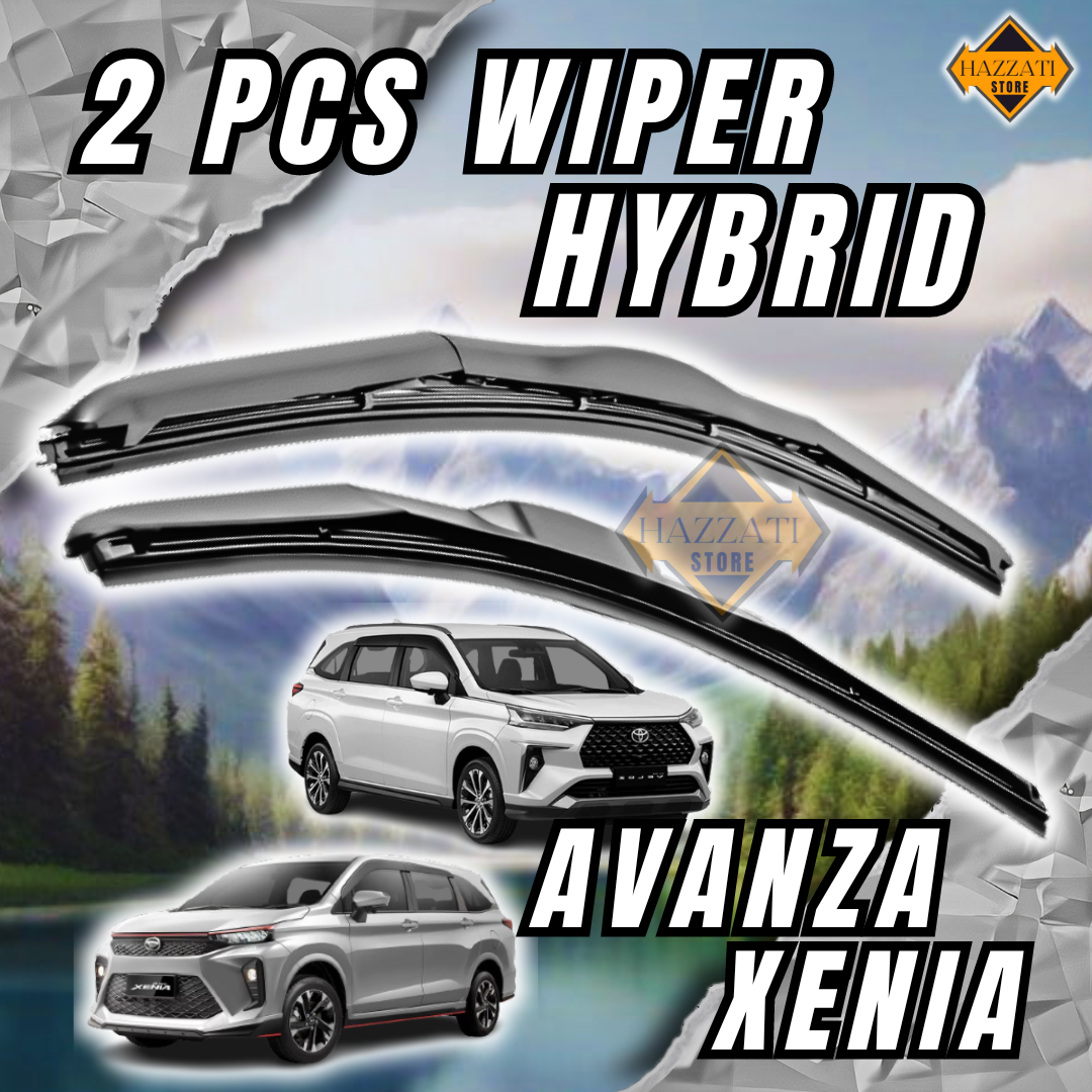 Wiper Kaca Mobil HYBRID 2 Pcs TOYOTA AVANZA & DAIHATSU XENIA - Wifer Mobil Avanza & Xenia Blade Hybrid Sepasang 2 Pcs Semua Mobil Frameless Premium Mewah Awet Tahan Lama Berkualitas Harga 65,000 rupiah*Gratis Ongkir