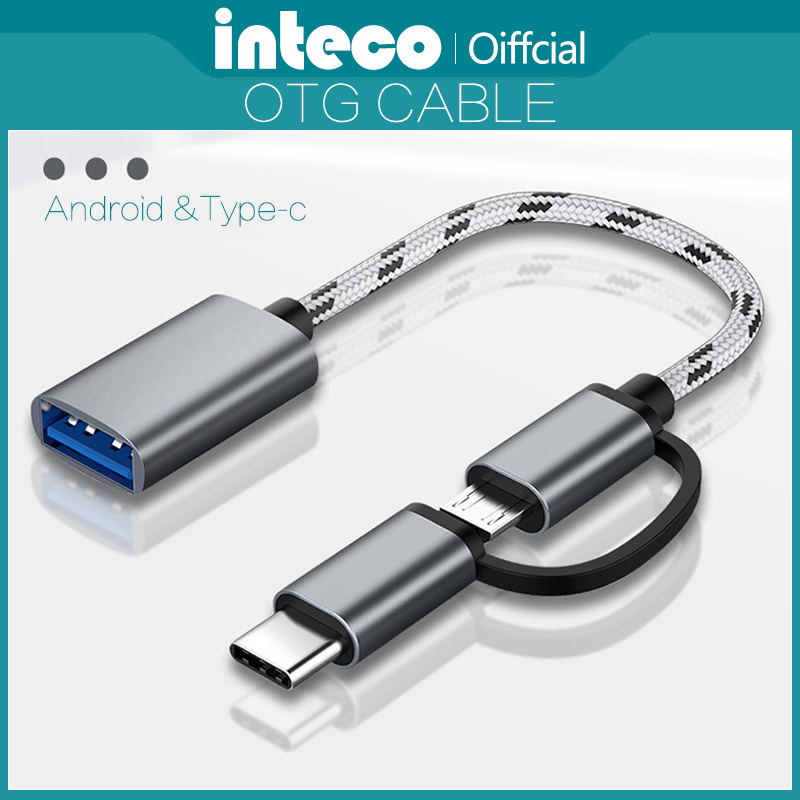 OTG 2 IN 1 KABEL Type C Android Micro FAST TRANSFER OTG 3.0 untuk Apple Huawei Xiaomi Samsung OPPO VIVO Harga 7,499 rupiah*Gratis Ongkir