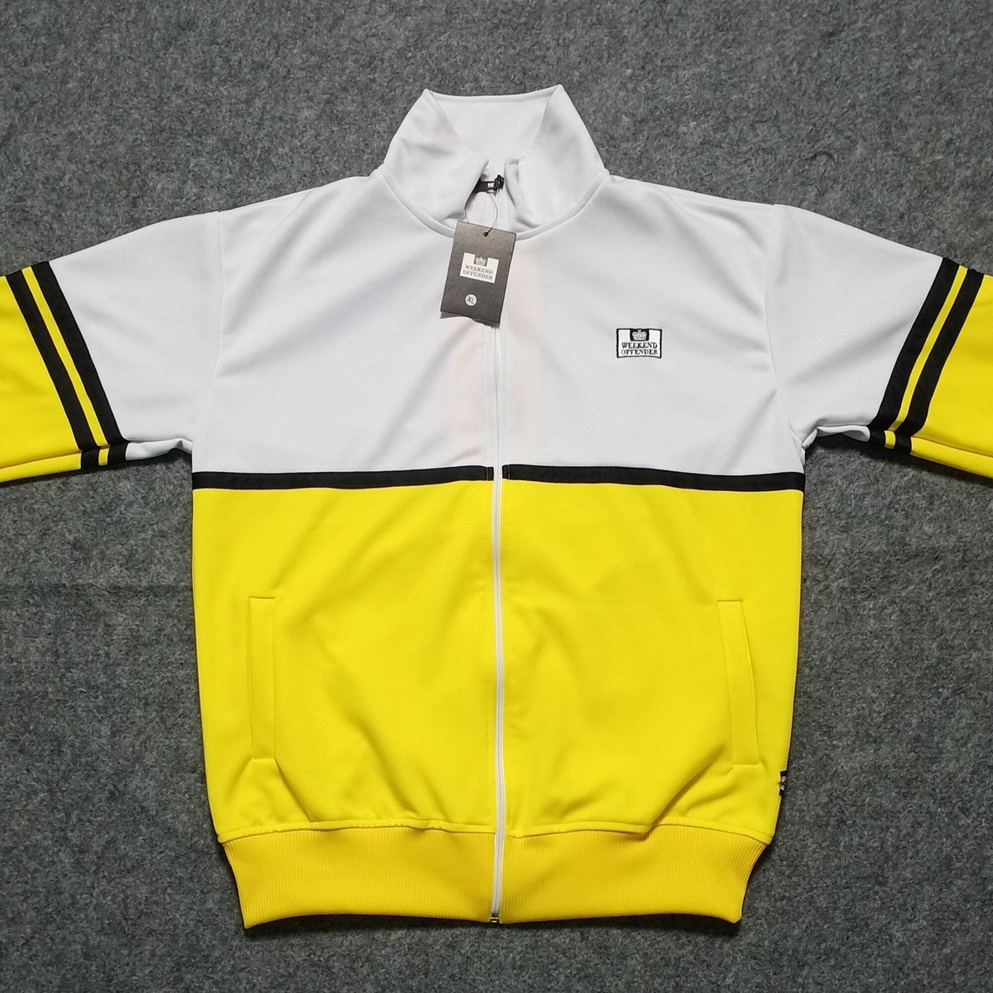 JAKET CASUAL TRACKTOP WEEKEND OFFENDER WHITE YELLOW Lazada