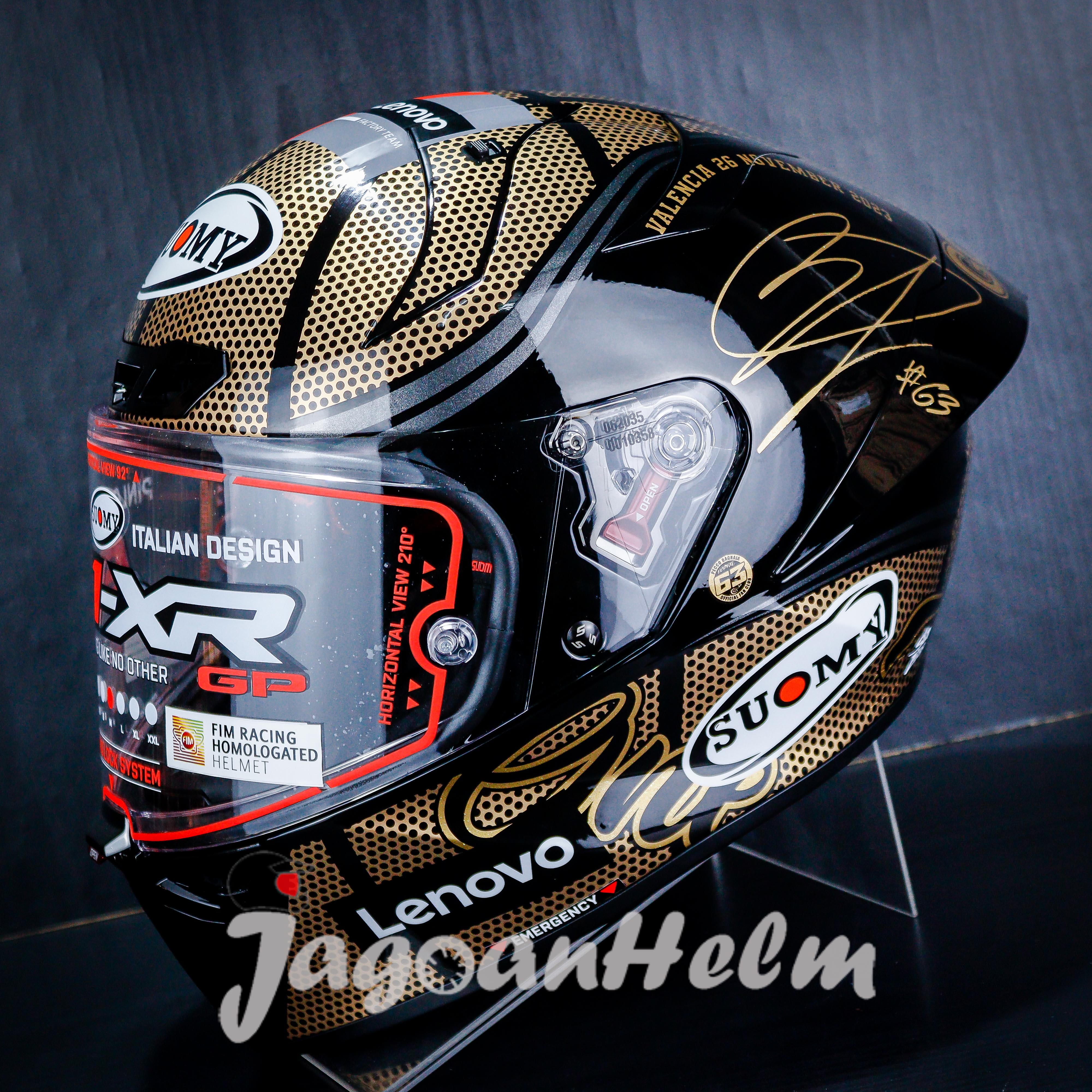 SUOMY HELM S1-XR PECCO WORLD CHAMPION GOLD 2023 | GOLD BLACK | S1 XR Harga 11,500,000 rupiah*Gratis Ongkir