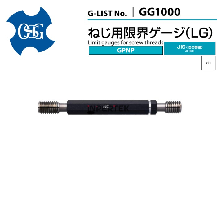 スタイリッシュシンプル 【送料無料】OSG GPNP 6H M12x1.5 プラグゲージ ねじ用限界ゲージ（LG） JIS - 通販
