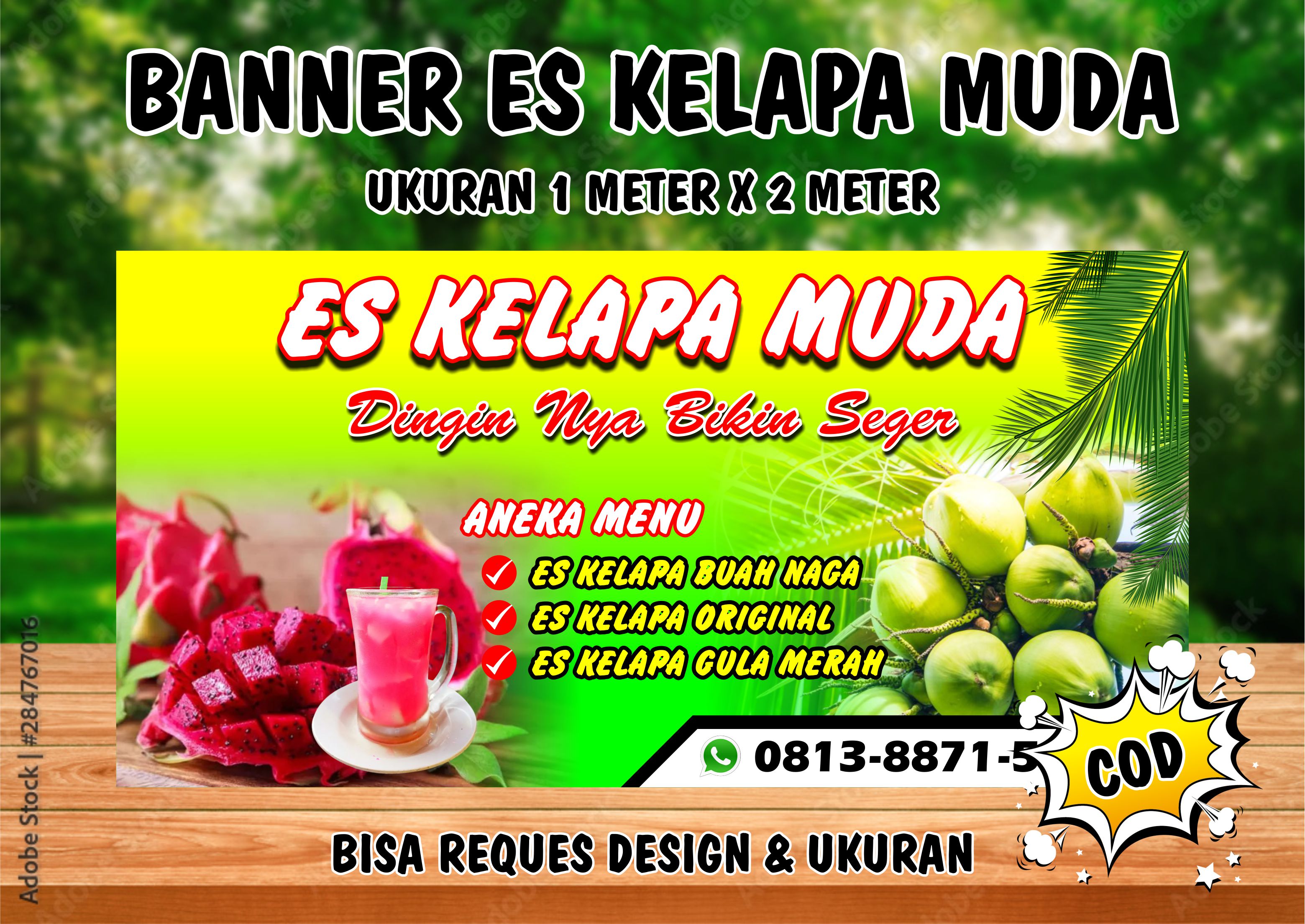 Contoh Desain Banner Atau Spanduk Es Kelapa Muda Contoh 50 Off 4768