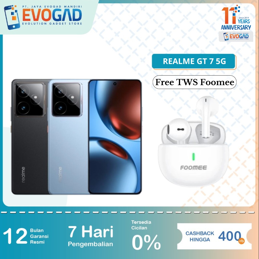 Realme Gt 7 5g 12/256Gb | Gt7 5g Mediatek Dimensity 9400E (4 Nm), 7000Mah | Realme Indonesia Official Warranty 1 Year Harga  7,483,000 Ringgit*Penghantaran Percuma