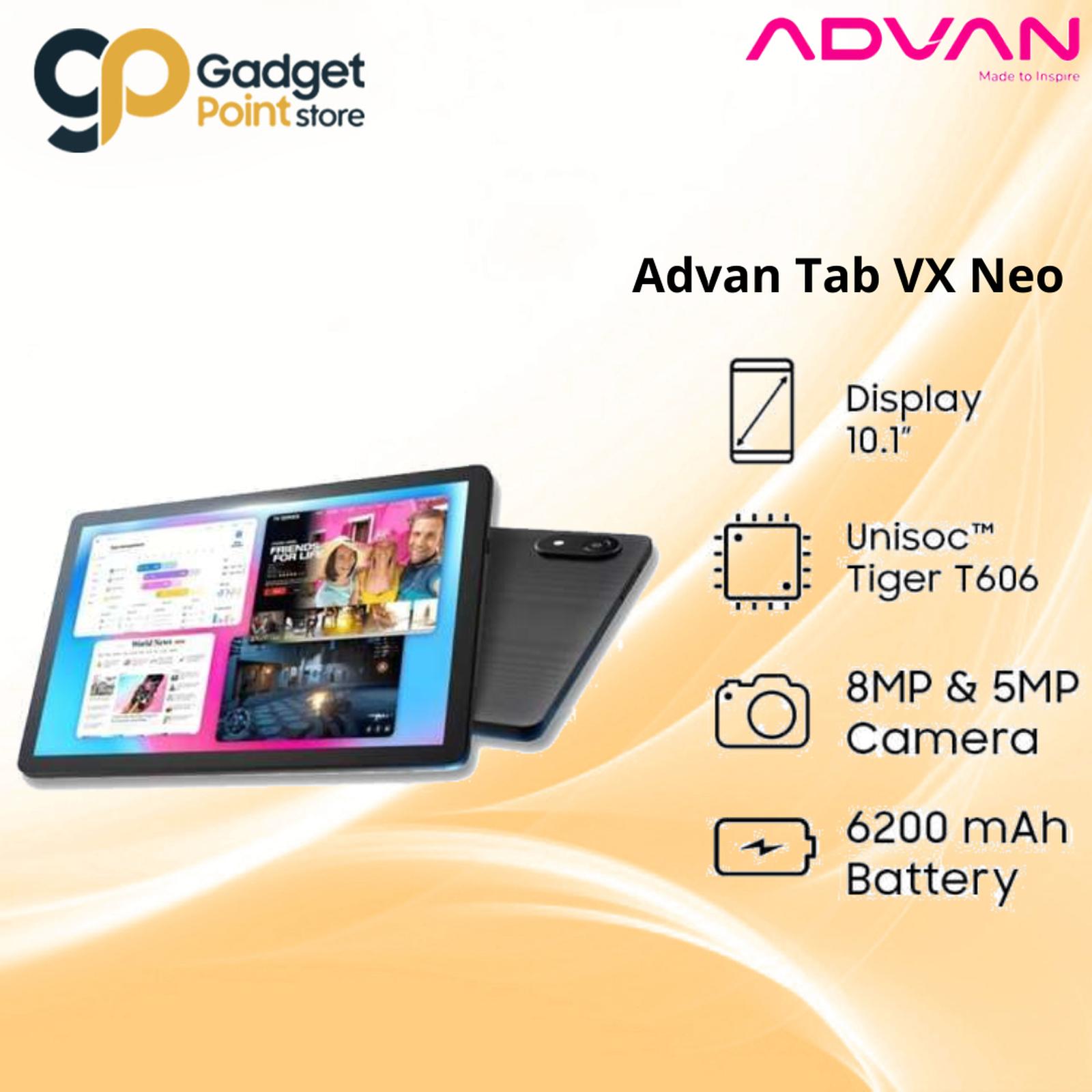 Advan Tab Vx Neo 10'' Ips Screen 4/128Gb Android 14 Official Guarantee Harga 1,519,000 rupiah*Gratis Ongkir