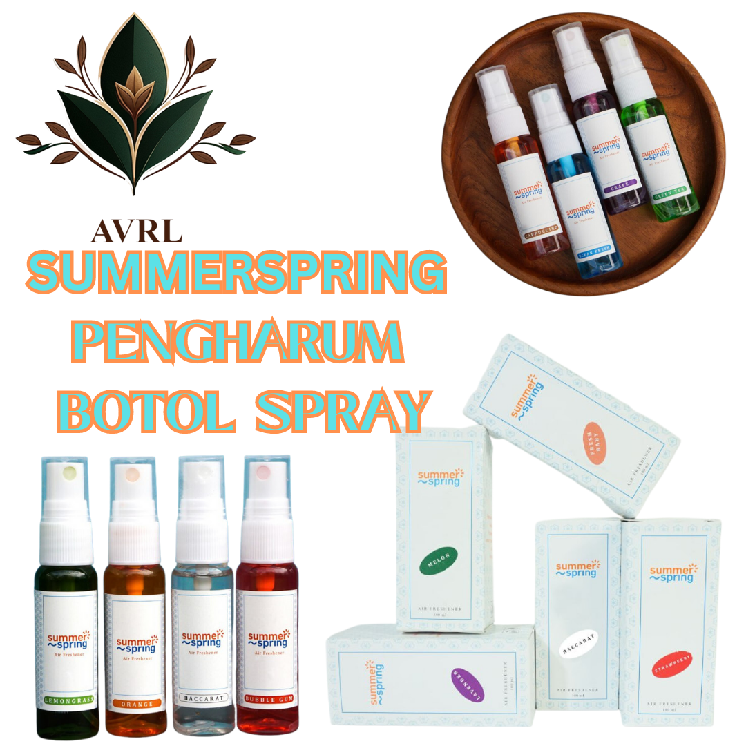Summerspring car perfume spray bottle air freshener car bathroom 30ml Harga 19,500 rupiah*Gratis Ongkir