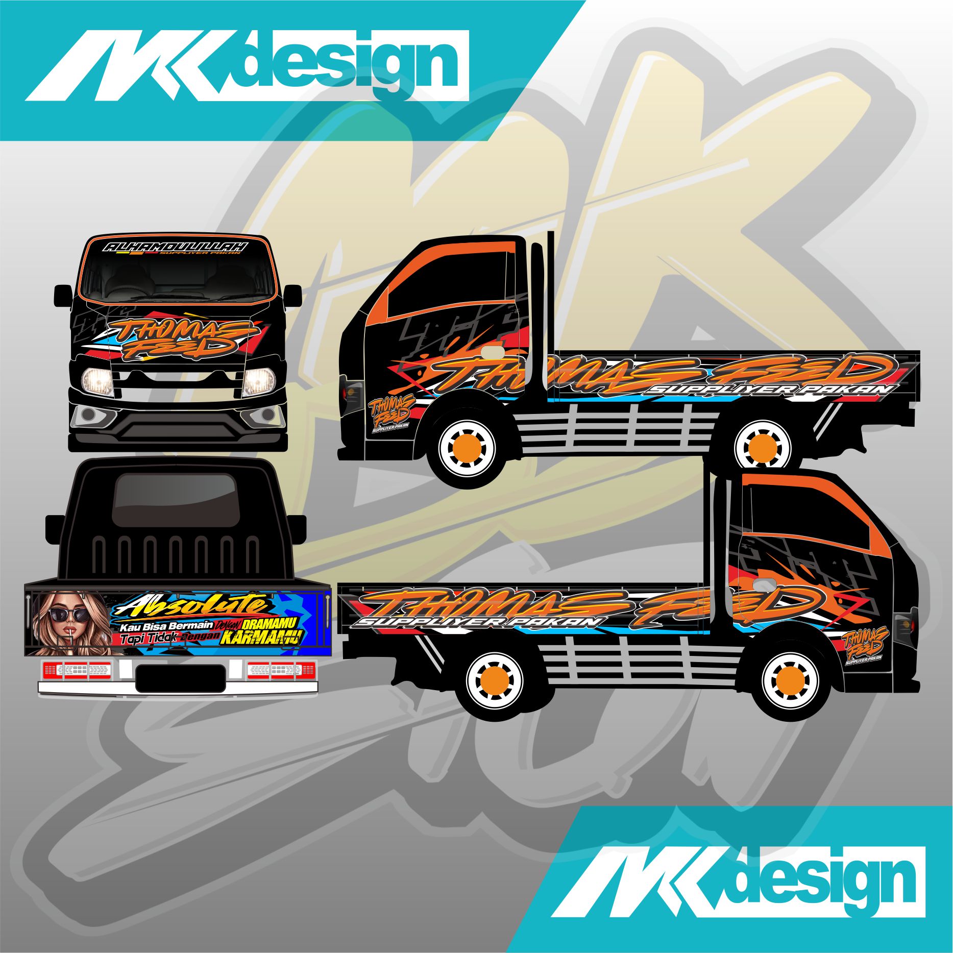 STIKER PRINTING DECAL TRAGA FULL BODY THOMAS FEED DESAIN BISA REQUEST Harga 1,400,000 rupiah*Gratis Ongkir