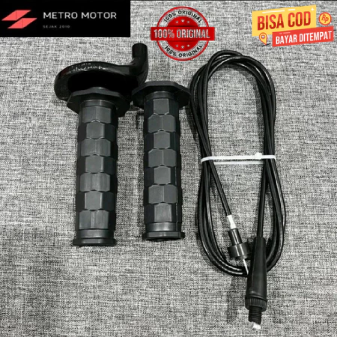 Universal all motor can spontaneous gas Las Vegas + 1 Cable set left right Octagon grips Harga 67,000 rupiah*Gratis Ongkir