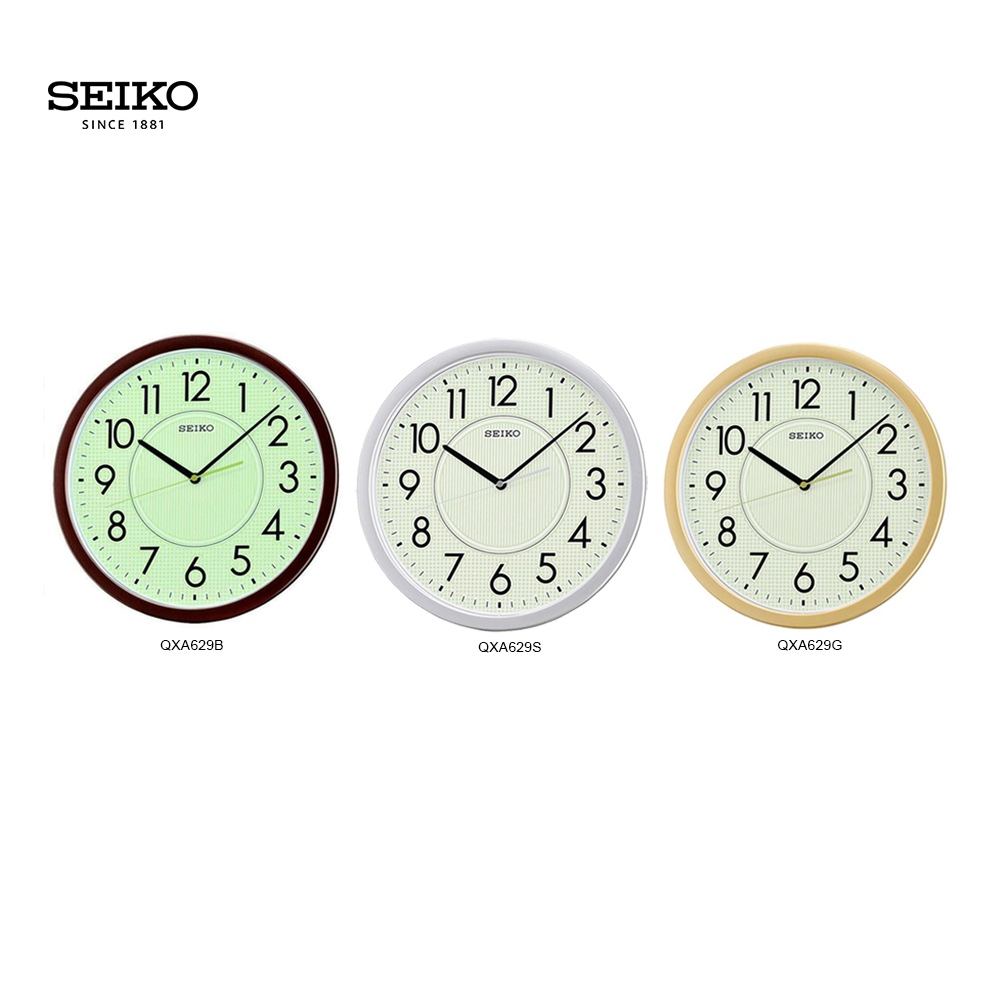 Seiko Wall Clock Qxa629s Qxa629g Lumibrite Dial 36 Cm Jam