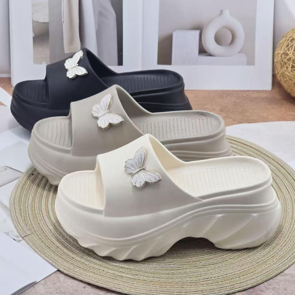 [ASFER] Sandal Wanita Wedges Platform Sendal Selop Wanita Tebal Karet EVA Empuk Kekinian Cantik Harga 37,950 rupiah*Gratis Ongkir