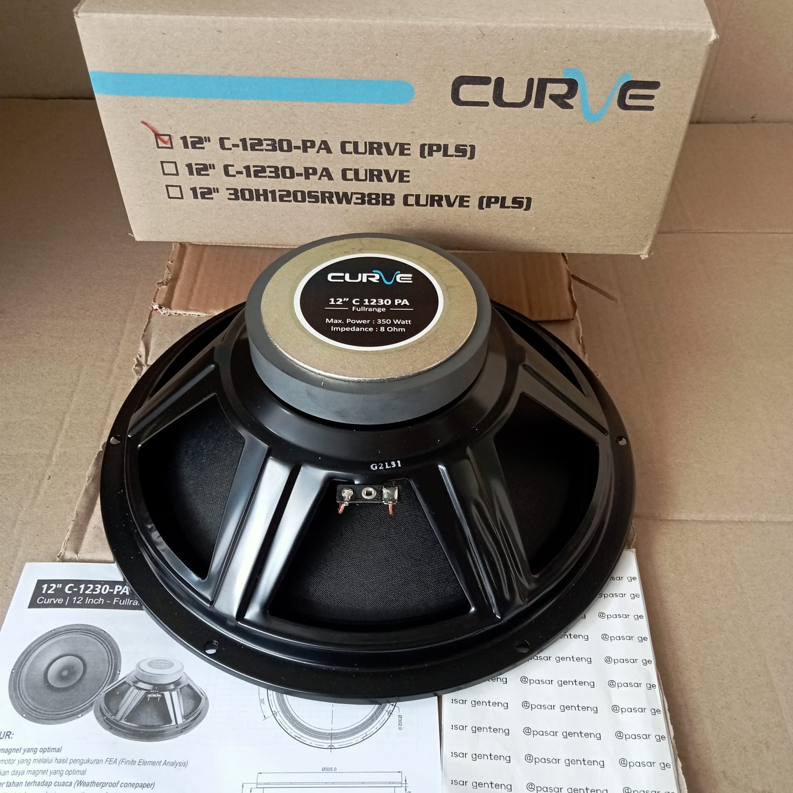 murah speaker curve 12 inch 12inch 1230 PA pls Harga 161,280 rupiah*Gratis Ongkir