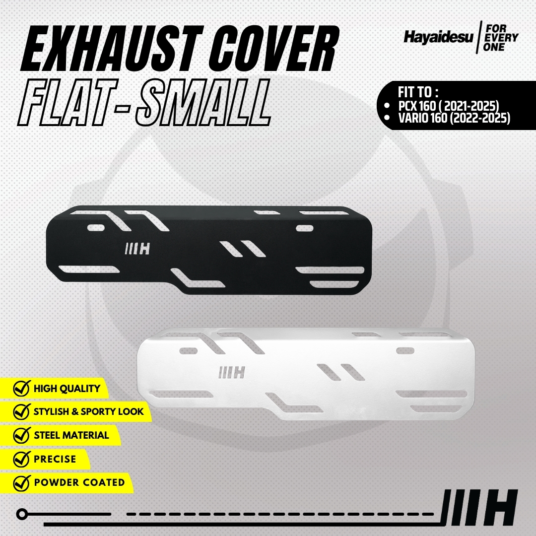 Hayaidesu exhaust/exhaust cover (flat) Honda Vario 160 & lus 160 exhaust muffler protection shield Harga 64,980 rupiah*Gratis Ongkir