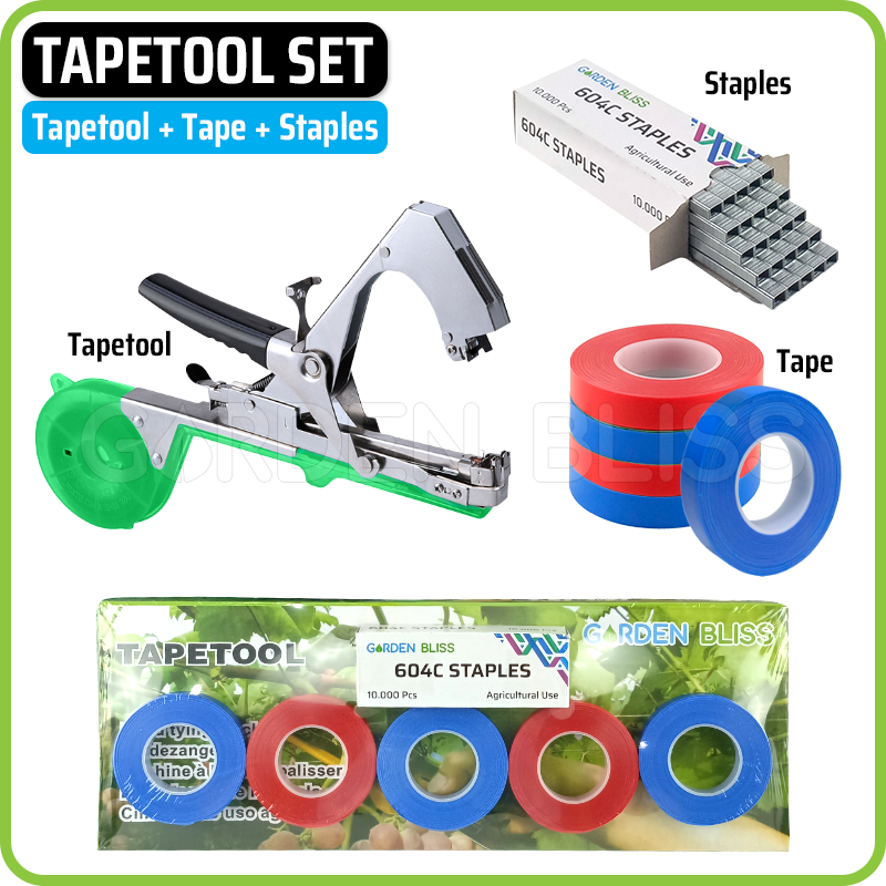 Tapetool Starter Kit / Bundling Pack (Tapetool, Tape & Staples) | Plant Tie Tool Harga 152,250 rupiah*Gratis Ongkir