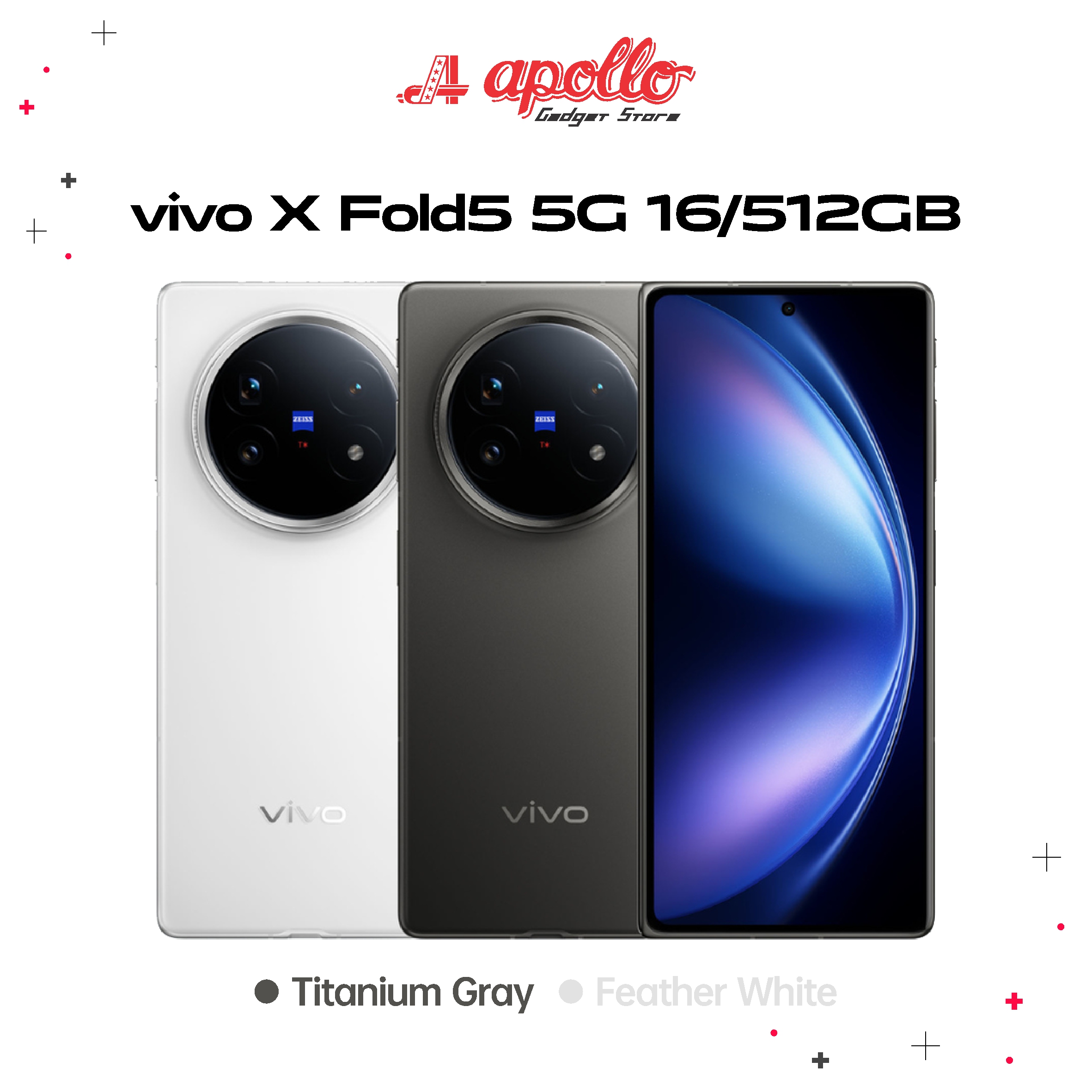 Vivo X fold5 5G 16/512GB warranty official Indonesia Harga 24,999,000 rupiah*Gratis Ongkir