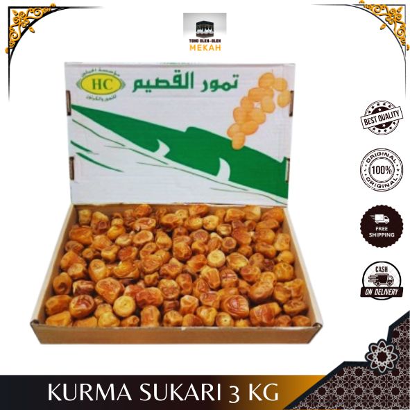 kurma sukkari sukari basah kurma raja premium oleh-oleh haji dan umroh 3kg al qassim