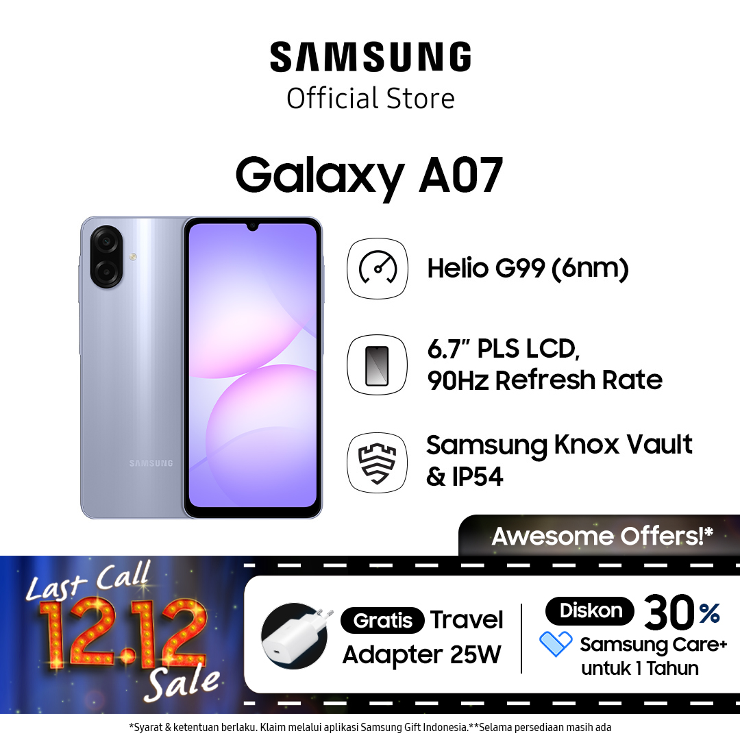Samsung Galaxy A07 - 8/256Gb Harga 2,079,000 rupiah*Gratis Ongkir