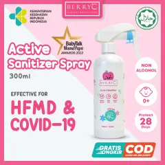 BerryC Active Sanitizer Spray 300ml Food Grade Hand Sanitizer Bayi Anak Kulit Sensitif Non Alkohol