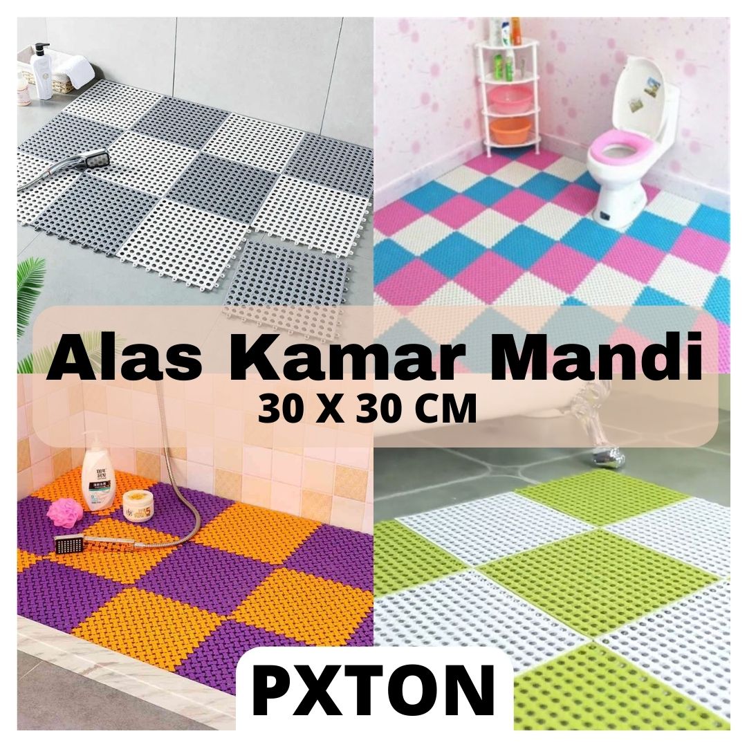 PXTON - Alas Kamar Mandi Anti Licin Bathroom Non-slip Mats / keset kamar mandi / matras / alas toilet / keset / karpet anti slip Harga 4,000 rupiah*Gratis Ongkir