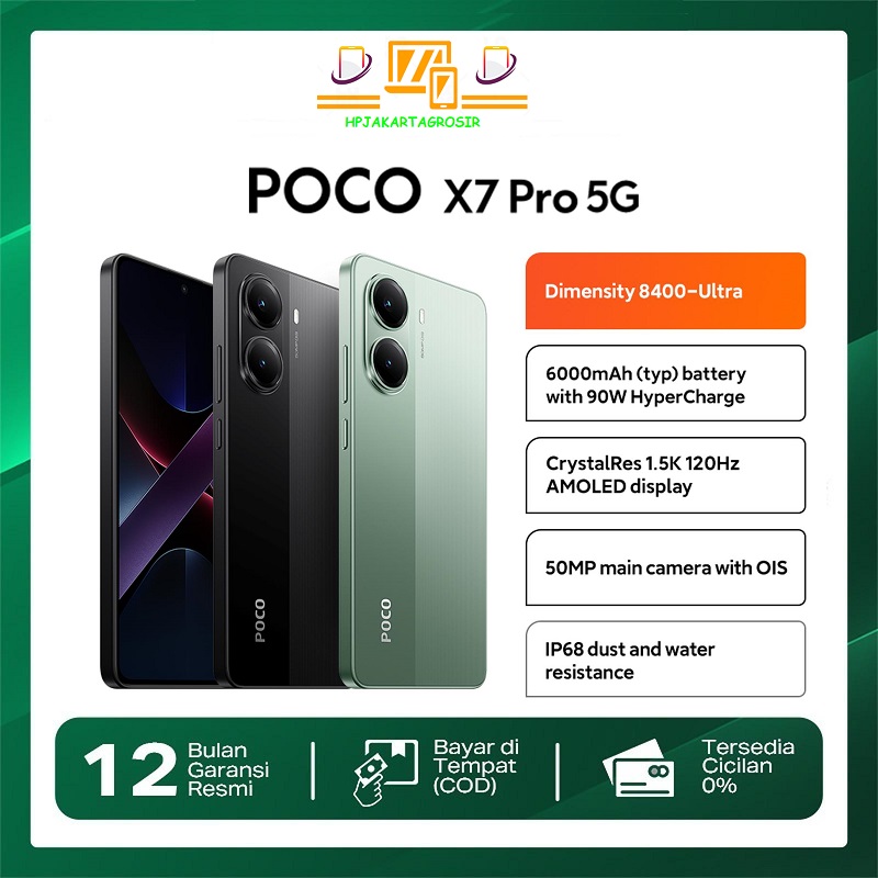 Poco X7 Pro 5g Mobile Phone | Dimensity 8400-Ultra | 6000Mah 90W Hypercharge | Crystalres 1.5K Amoled Harga  4,350,000 Ringgit*Penghantaran Percuma
