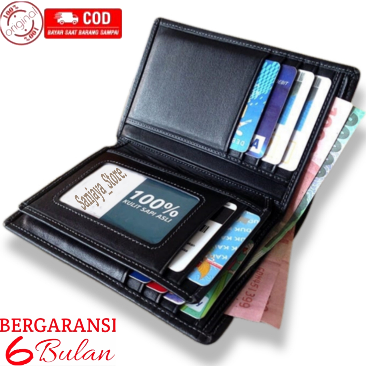 Men's Leather Wallet 100% Leather Model 3/4