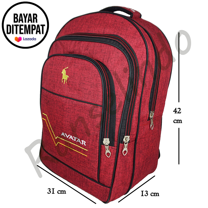 Lazada Indonesia - Ranselindo Tas Ransel Anak Sekolah SMP Ransel Sekolah Besar Bahan Poliester Tebal 4 Warna bisa COD Bayar di Tempat