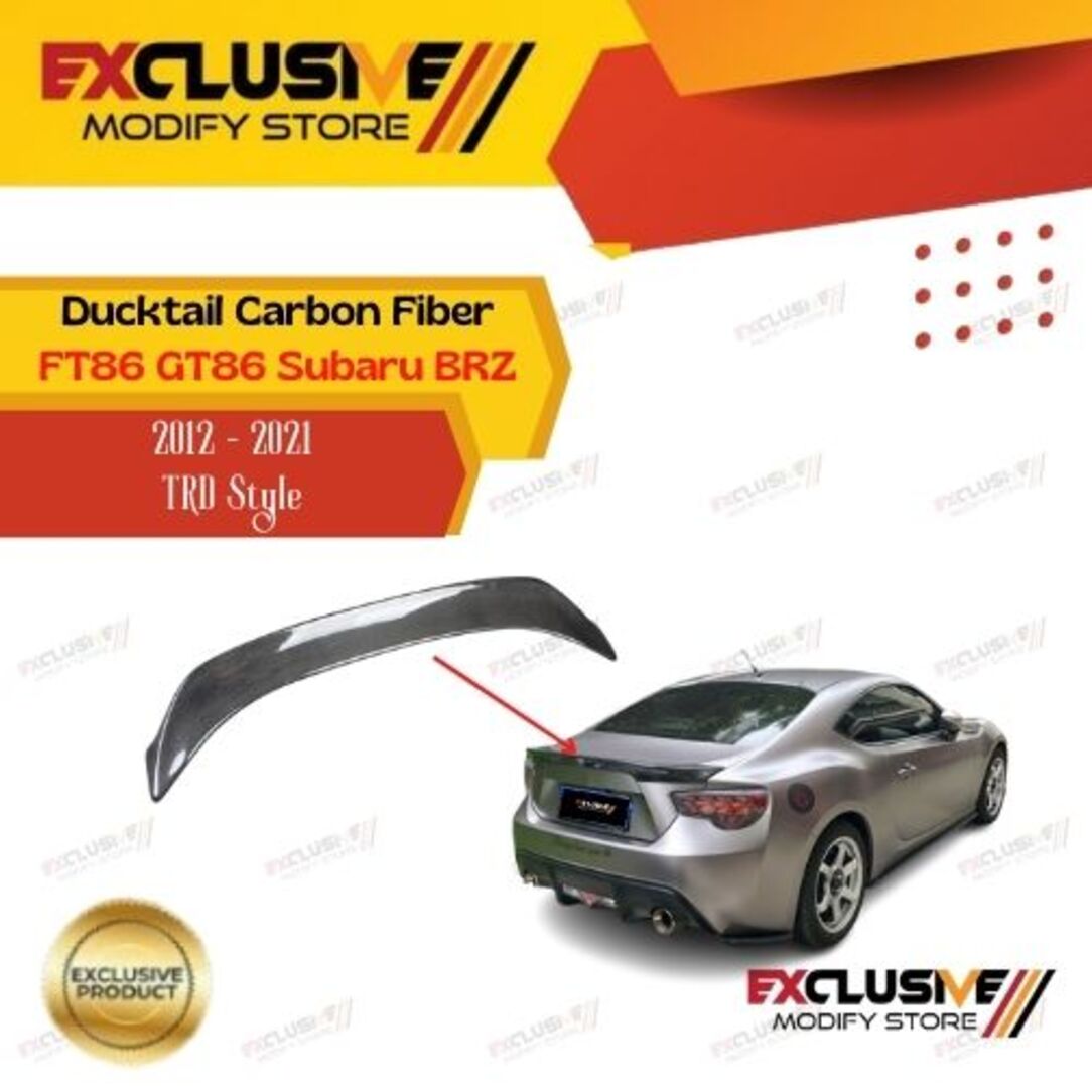 Ducktail carbon fiber Toyota ft86 GT86/Subaru BRZ model TRD style Harga 3,150,000 rupiah*Gratis Ongkir