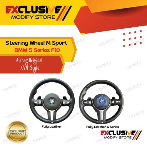 Stir BMW M Sport steer Series 5 F10 fully leather Harga 11,500,000 rupiah*Gratis Ongkir