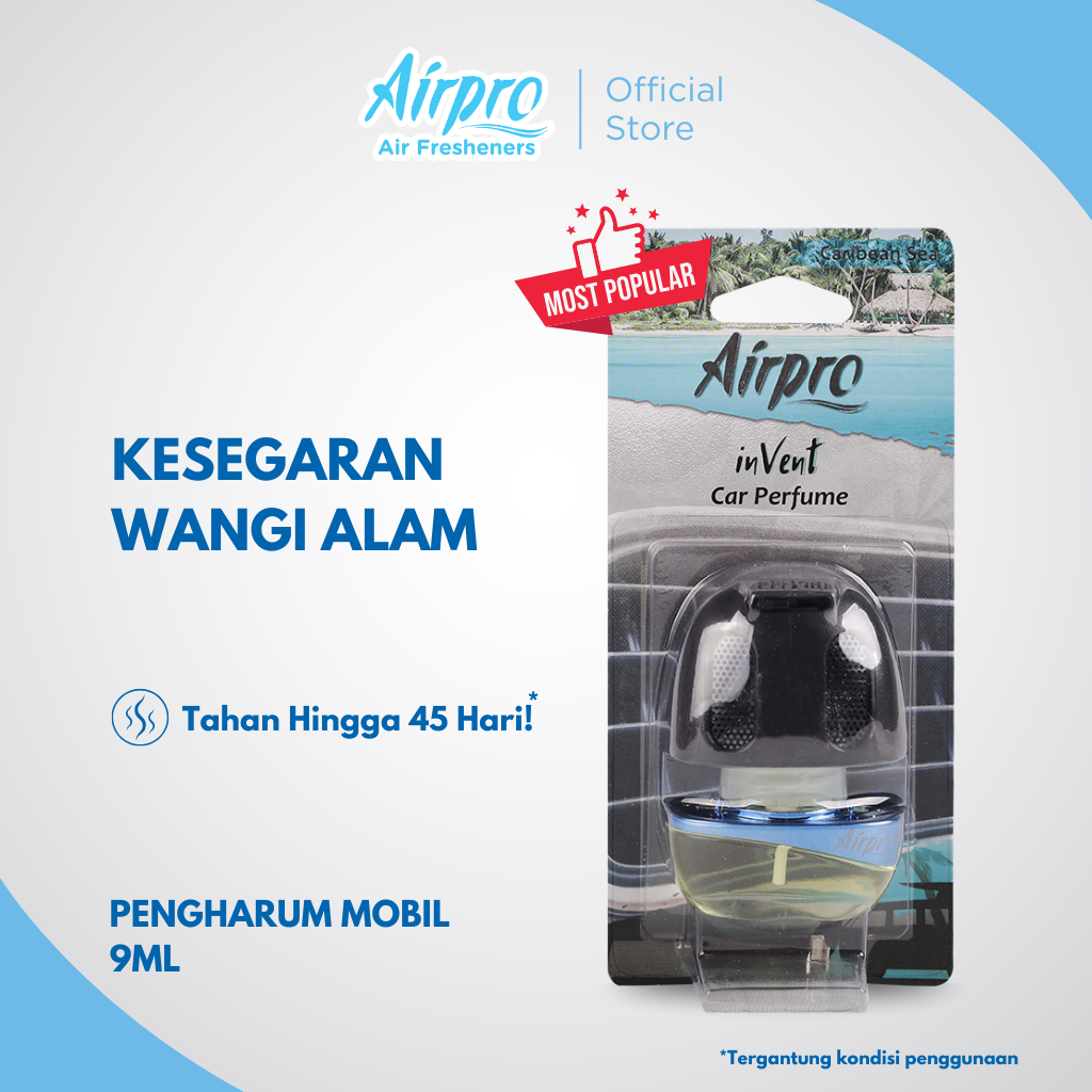 Airpro inVent Caribbean Sea Parfum Mobil Klip Harga 44,955 rupiah*Gratis Ongkir