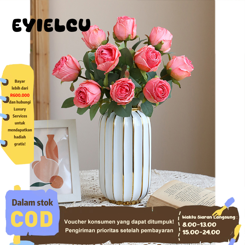 Eyre arrangement lightweight luxury ceramic vase, creative living room, dried flower arrangements, flo…