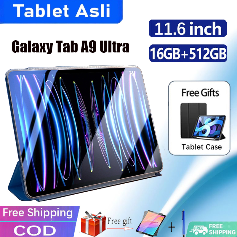 2025 New Original Tablet Pc Galaxy Samsung Tab A9 Ultra 11.6 Inch Ram 16Gb+512Gb Android Tablet Full Screen Large Screen Wifi 5g Dual Sim Dual Standby Tablet Kids Study Mobile Phone Office Tablet Game Tablet Low Price Tablet Samsung A9/ Samsung S9 Giá 850,000 Đồng*Miễn phí vận chuyển