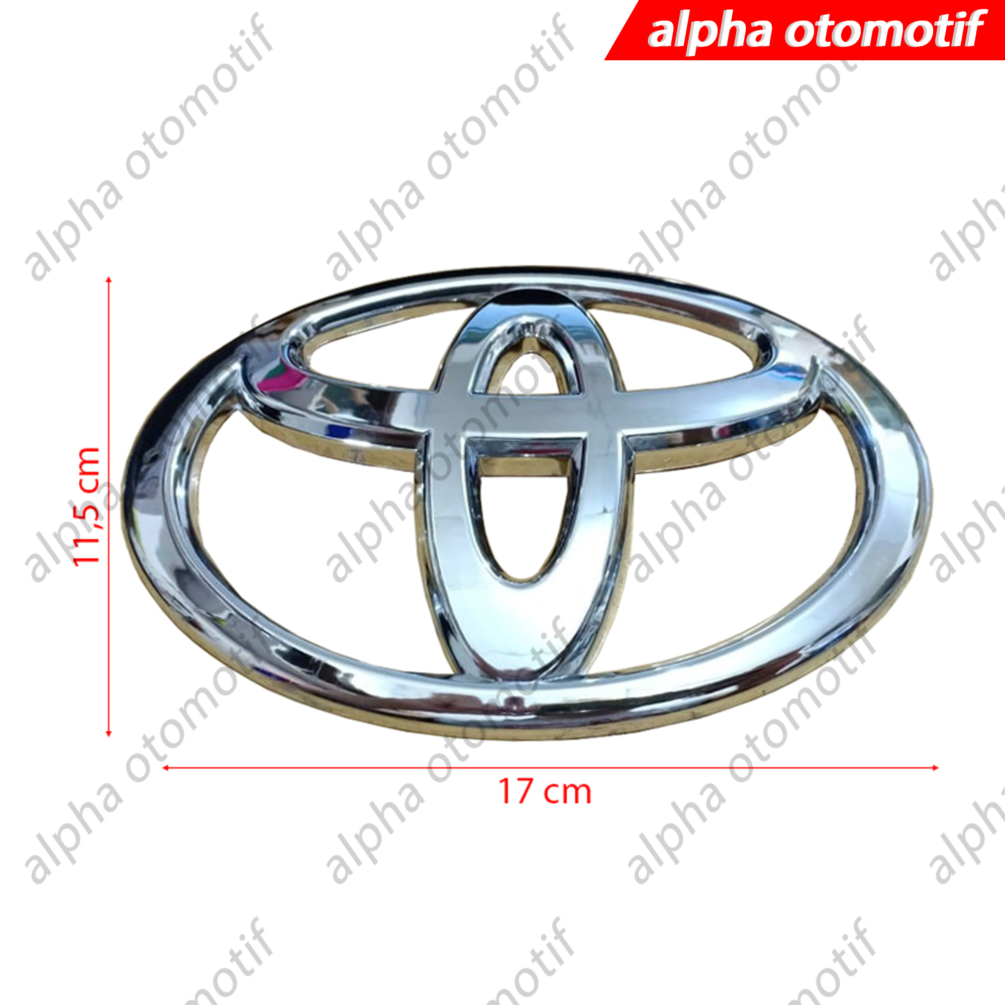 Emblem Mobil Logo Toyota Chrome 17 cm Harga 45,000 rupiah*Gratis Ongkir