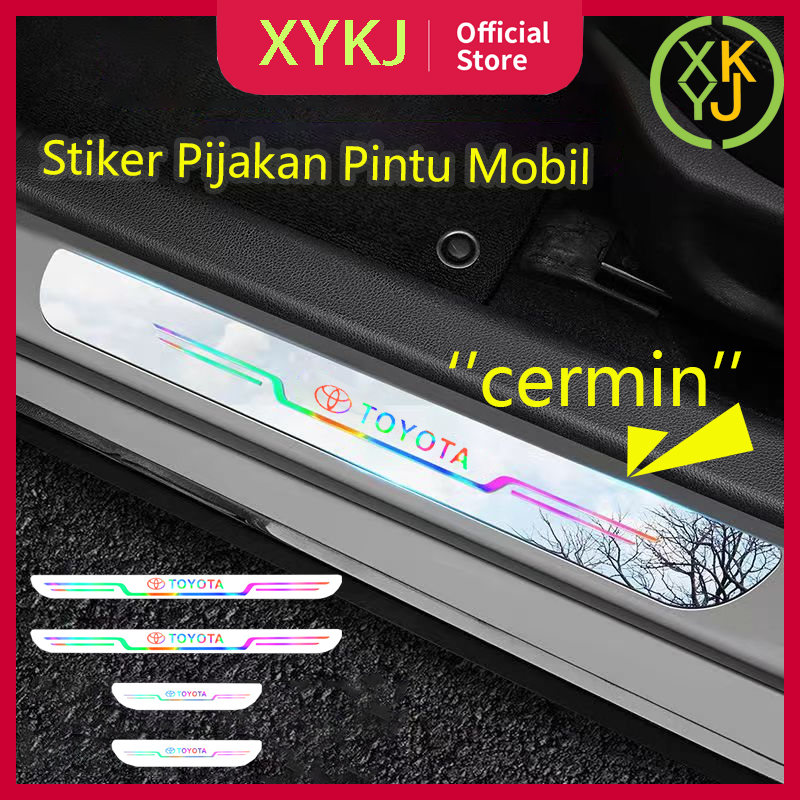 XYKJ 4pcs Stiker Pelindung Sill Plate Mobil Kaca Akrilik Anti Kotor Waterproof Pelindung Pijakan Pintu Mobil Harga 64,798 rupiah*Gratis Ongkir