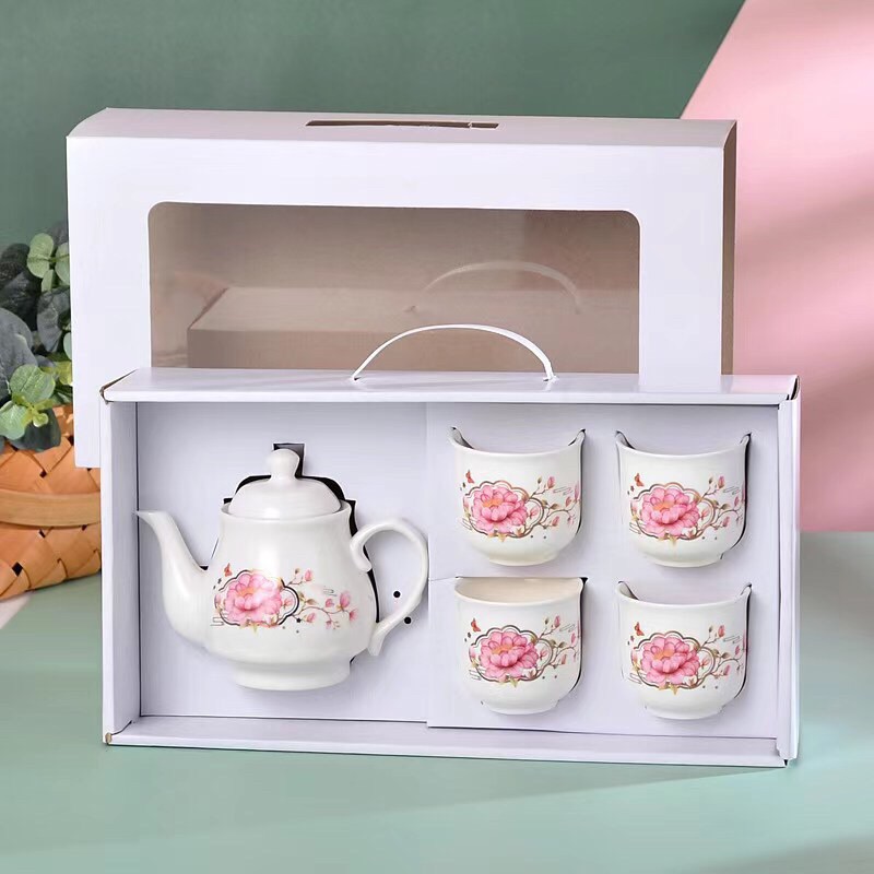 HAMPERS NATAL - Ceramic Tea Set / Teko Cangkir Keramik Porcelain Peralatan Minum Teh