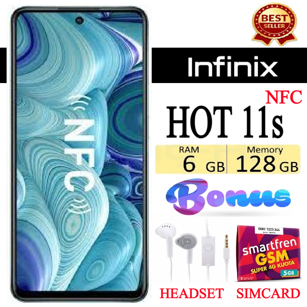SALE!!! INFINIX HOT 11s NFC RAM 6/128 GB FULLSET Bergaransi - FREE SIMCARD Harga  1,150,000 Ringgit*Penghantaran Percuma