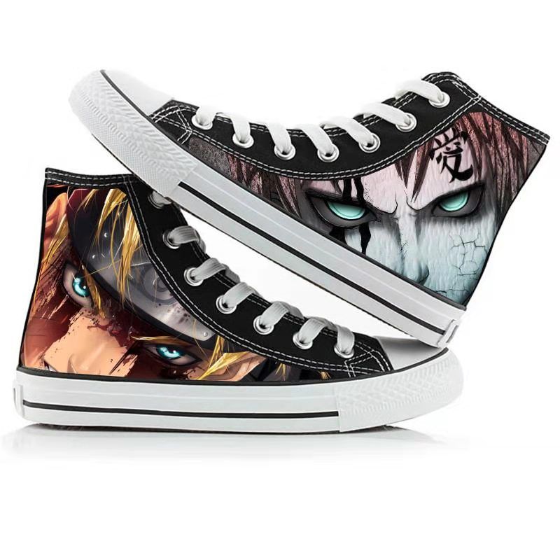 Naruto canvas shoes Sakura Sasuke Daily Anime surrounding wild casual men's high men's trendboard shoes