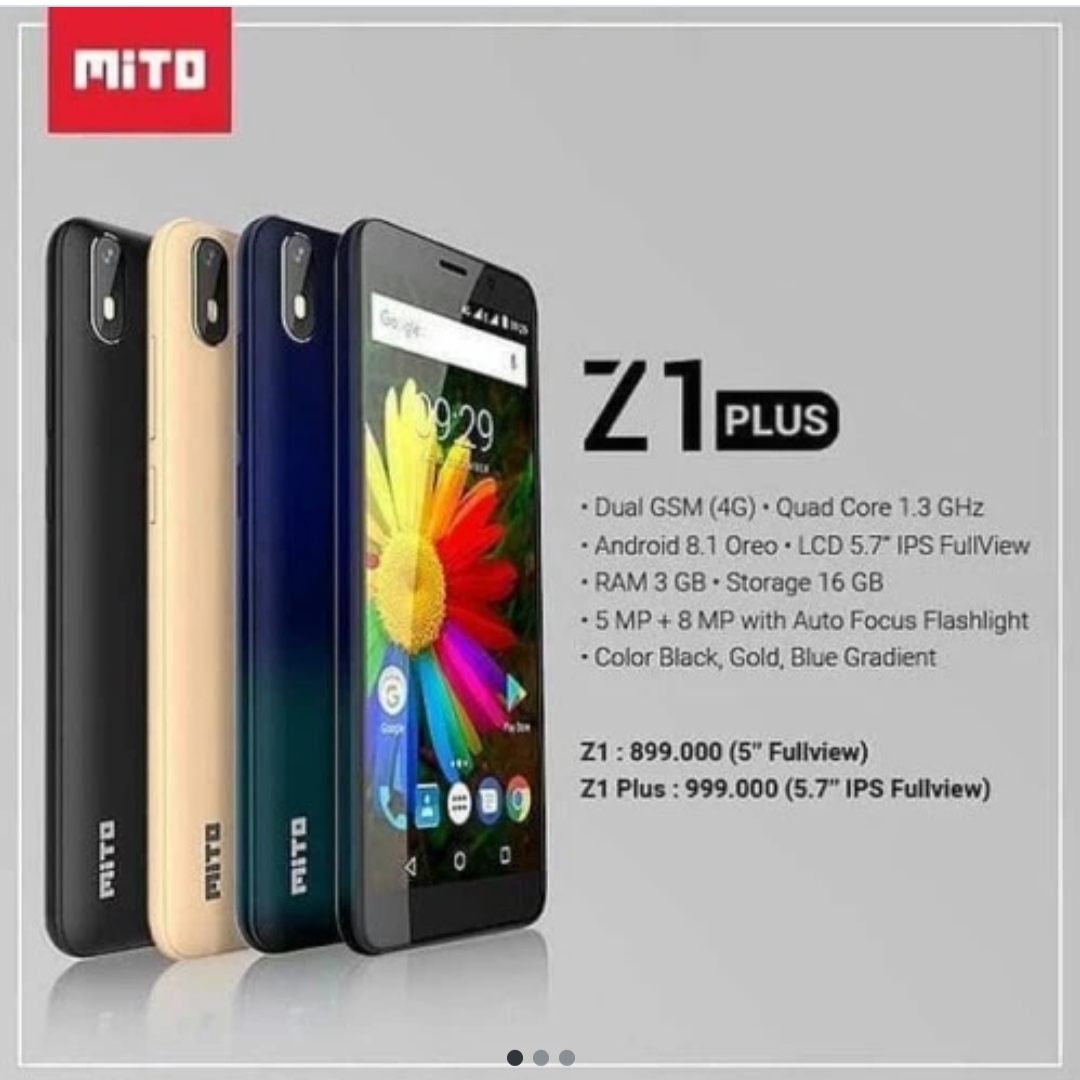 Hp mito z1plus ram3 rom16 4G Promo Cuci Gudang free headset earphone Giá 649,000 Đồng*Miễn phí vận chuyển